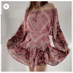 Free People Seven Wonders Mini Dress Pink